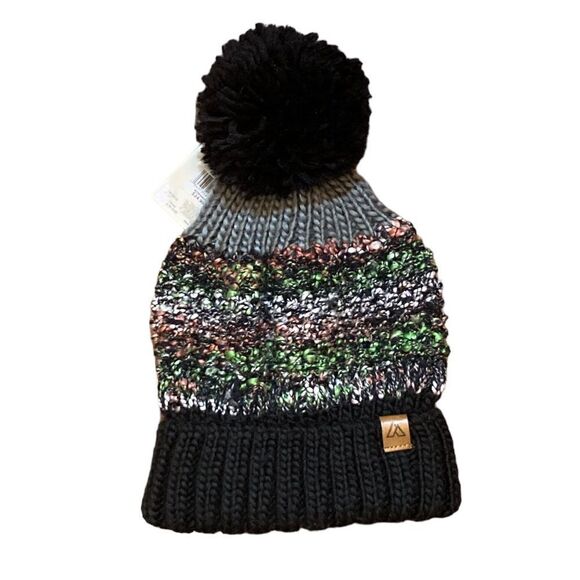 Alpine Design Black Beanie Hat, Women’s One Size, NWT - Picture 1 of 7